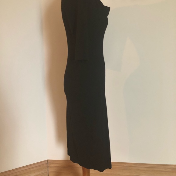 ASOS Classy Chic Black 3/4 Sleeve Midi Dress - Picture 5 of 7